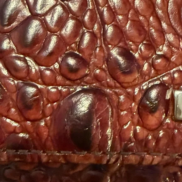 Brahmin Cordelia Pecan Melbourne Rich Brown Embossed Wallet - Picture 10 of 15